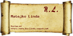 Matejko Linda névjegykártya